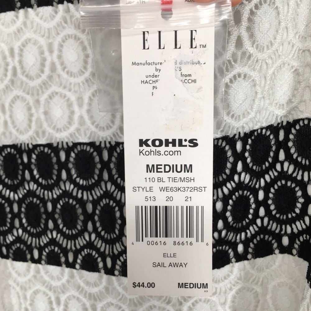NEW! Elle Black & White Cropped Career Top - Picture 11 of 12
